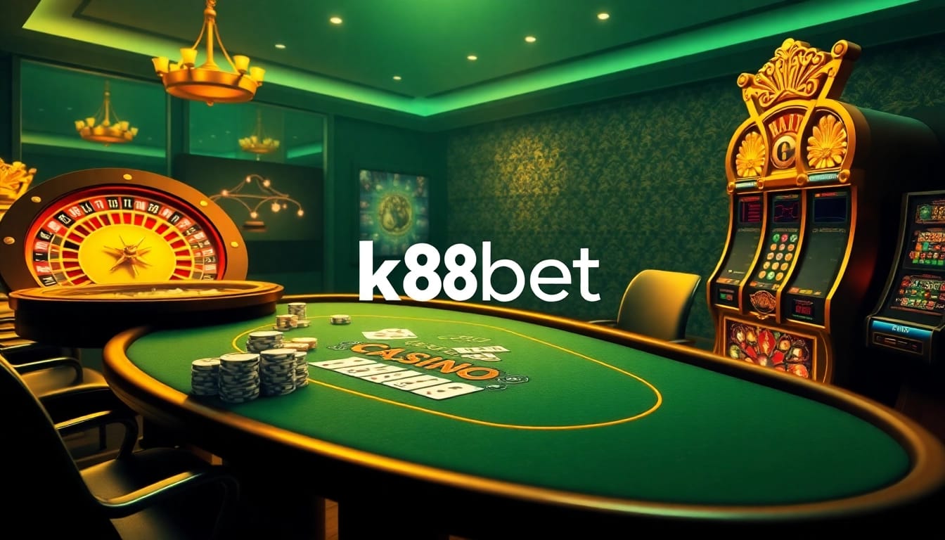 K8BET provides an exhilarating online casino experience with poker tables, roulette, and slot machines.