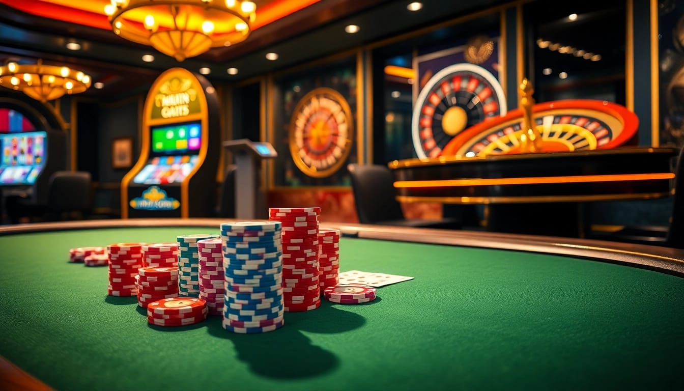Join the excitement at five88 with a stunning poker table set for high-stakes gaming.