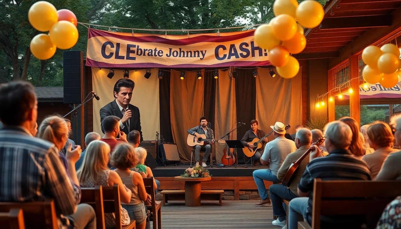 Celebrate Johnny Cash's legacy at johnnycashbirthday.com with a vibrant birthday bash.