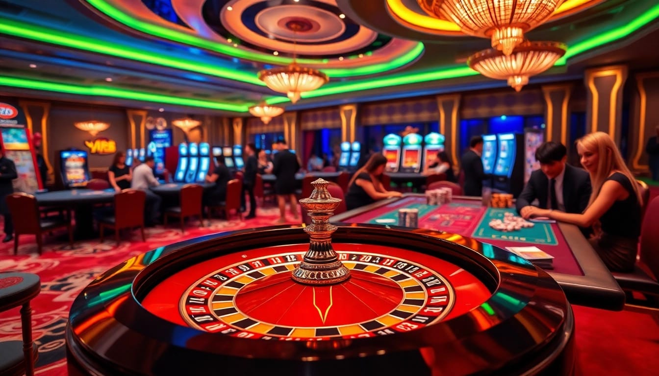 Experience the thrill of xin88 with players enjoying high-stakes gaming at elegant casino tables.