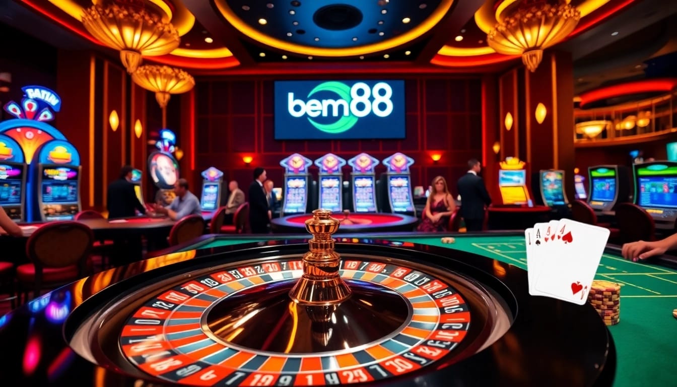 Experience thrilling gameplay at bem88 with dynamic casino tables and vibrant betting action.