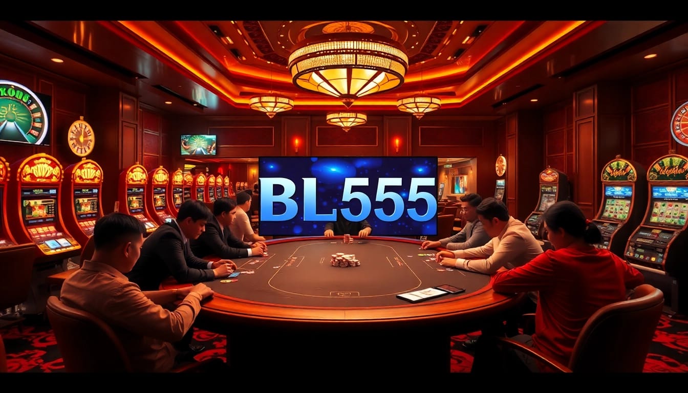 Experience the thrill of poker with high-stakes action at trang BL555 chính thức casino atmosphere.