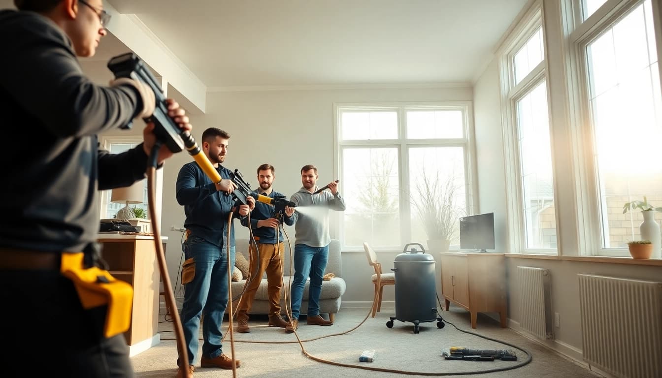 Efficient spray foam removal Littlehampton by experts in a bright, tidy home interior.