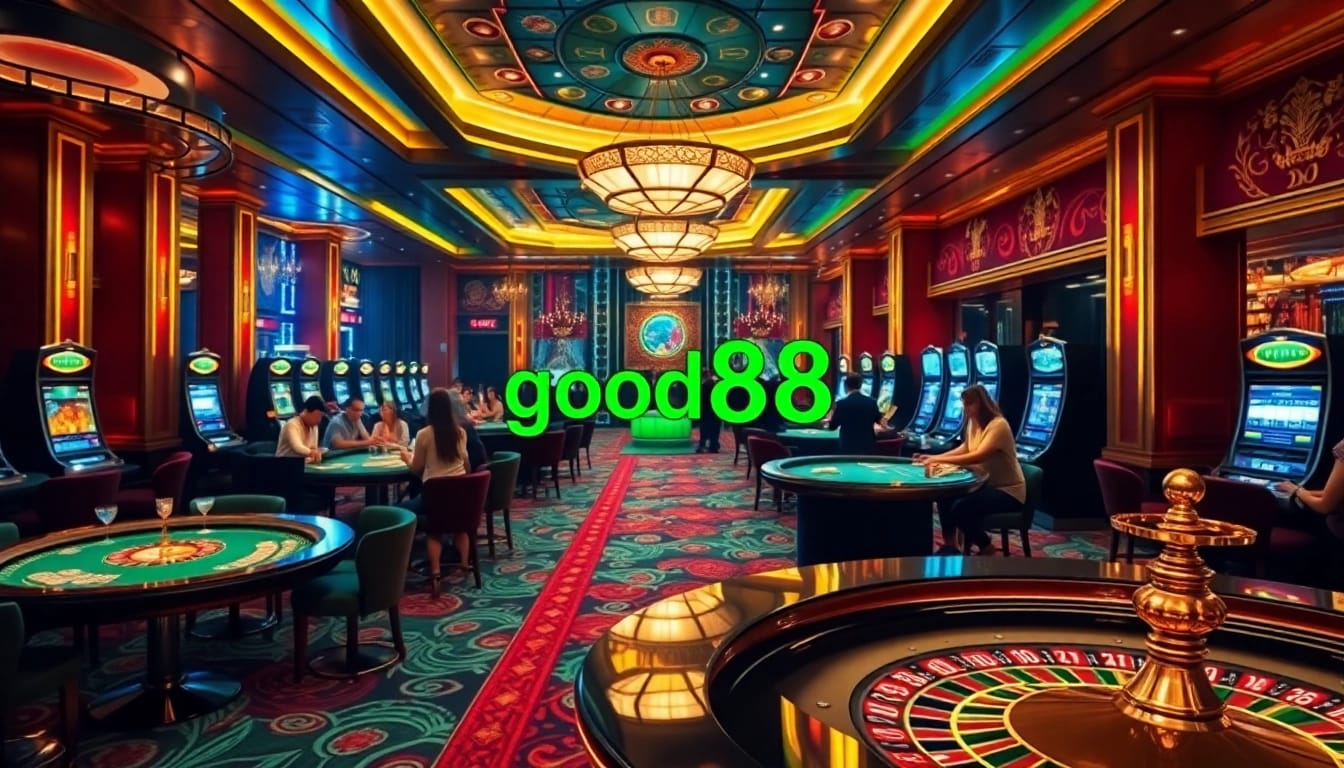 Experience high-stakes fun and elegance at good88's premium casino gaming floor.