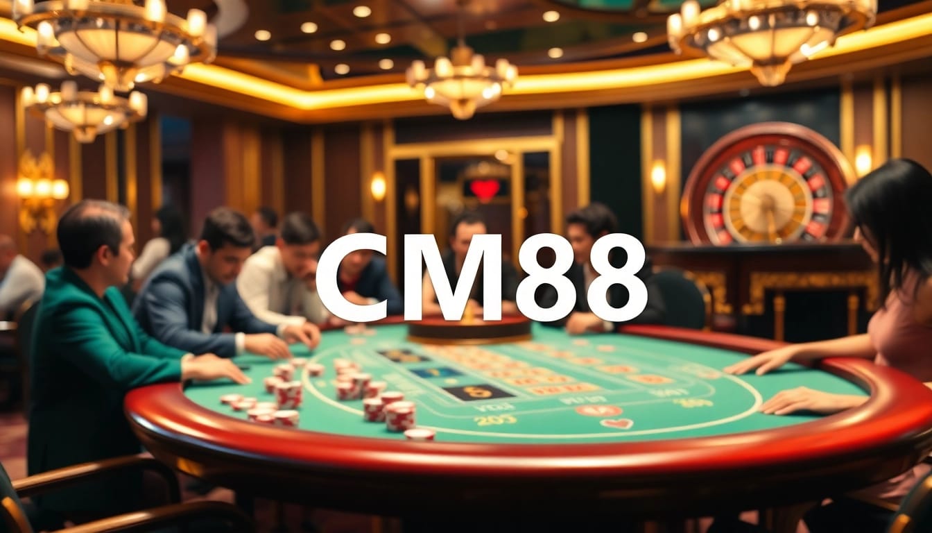 Experience the thrill of high-stakes gambling at CM88’s vibrant casino.