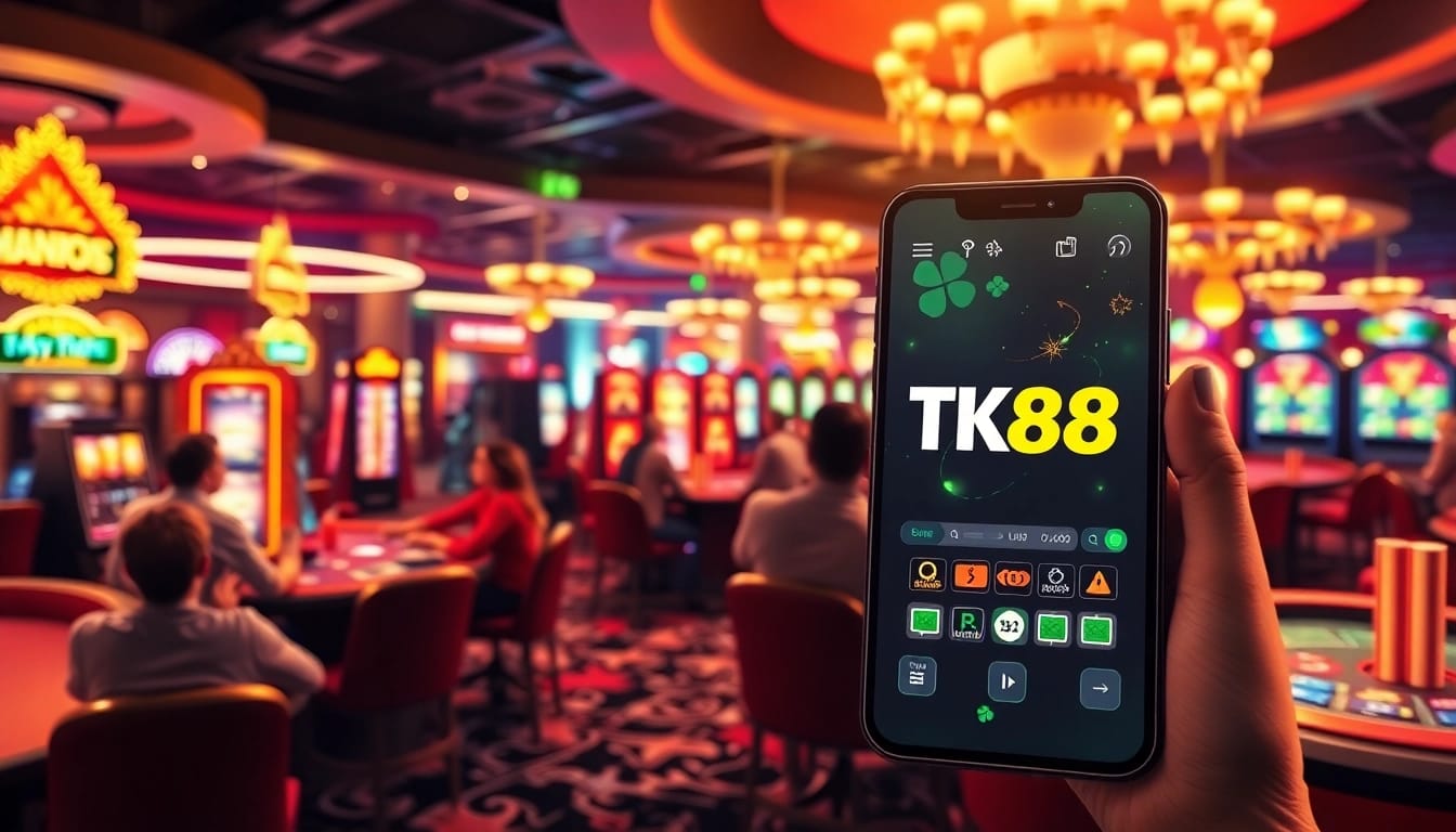 Exciting online gaming experience at tk88win.live showcasing casino games and vibrant atmosphere.