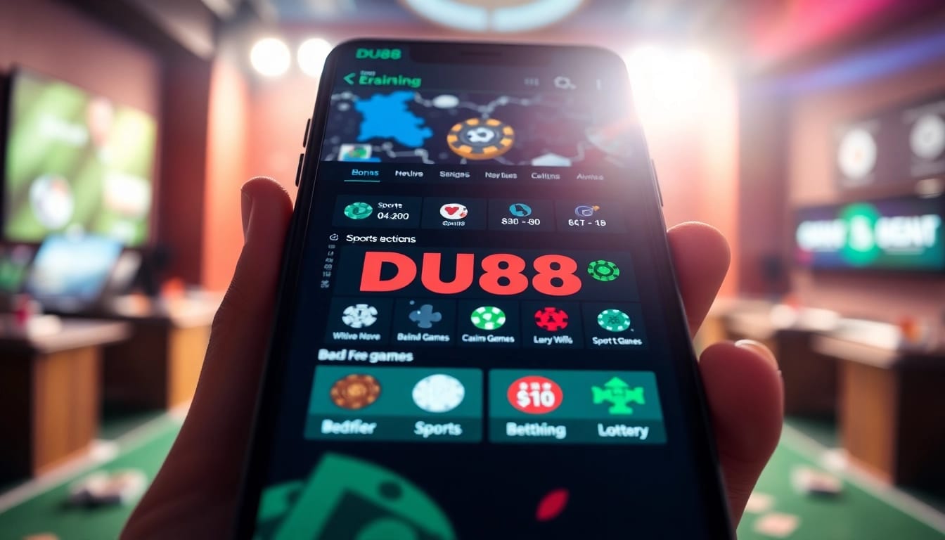 Experience the excitement of online betting with DU88's innovative interface.