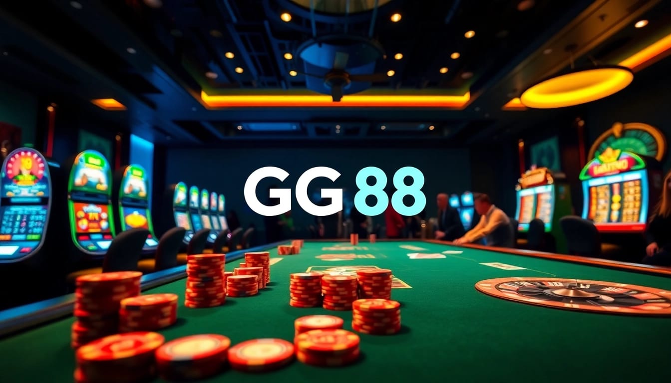 Experience the thrill of GG88 gaming with vibrant casino elements and player engagement.