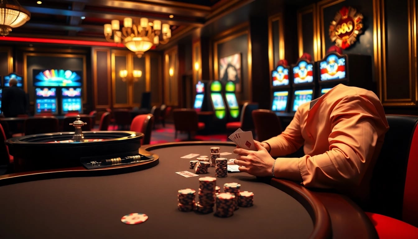 SX88 themed poker game showcasing luxury and excitement with vibrant casino elements.