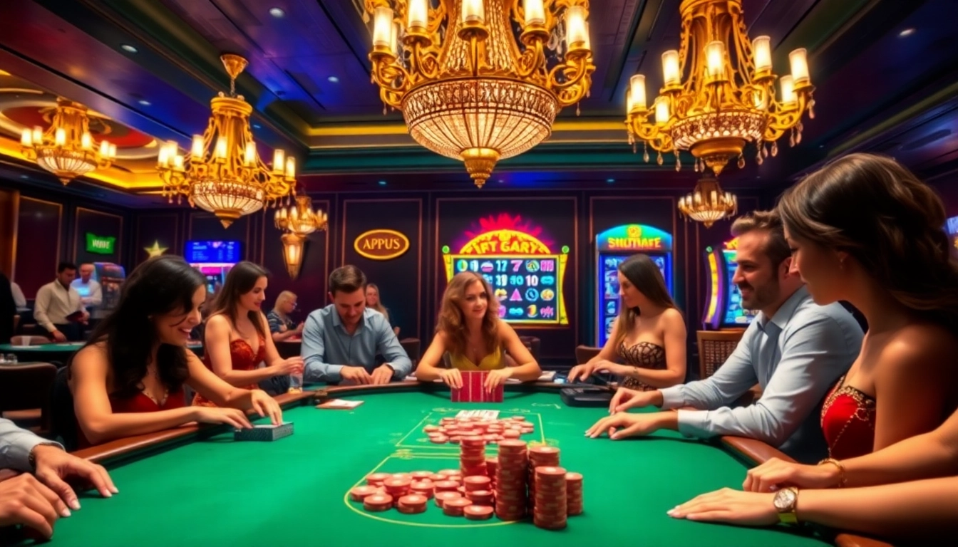 Experience thrilling gambling on ph33.info with players engaged at vibrant casino tables.