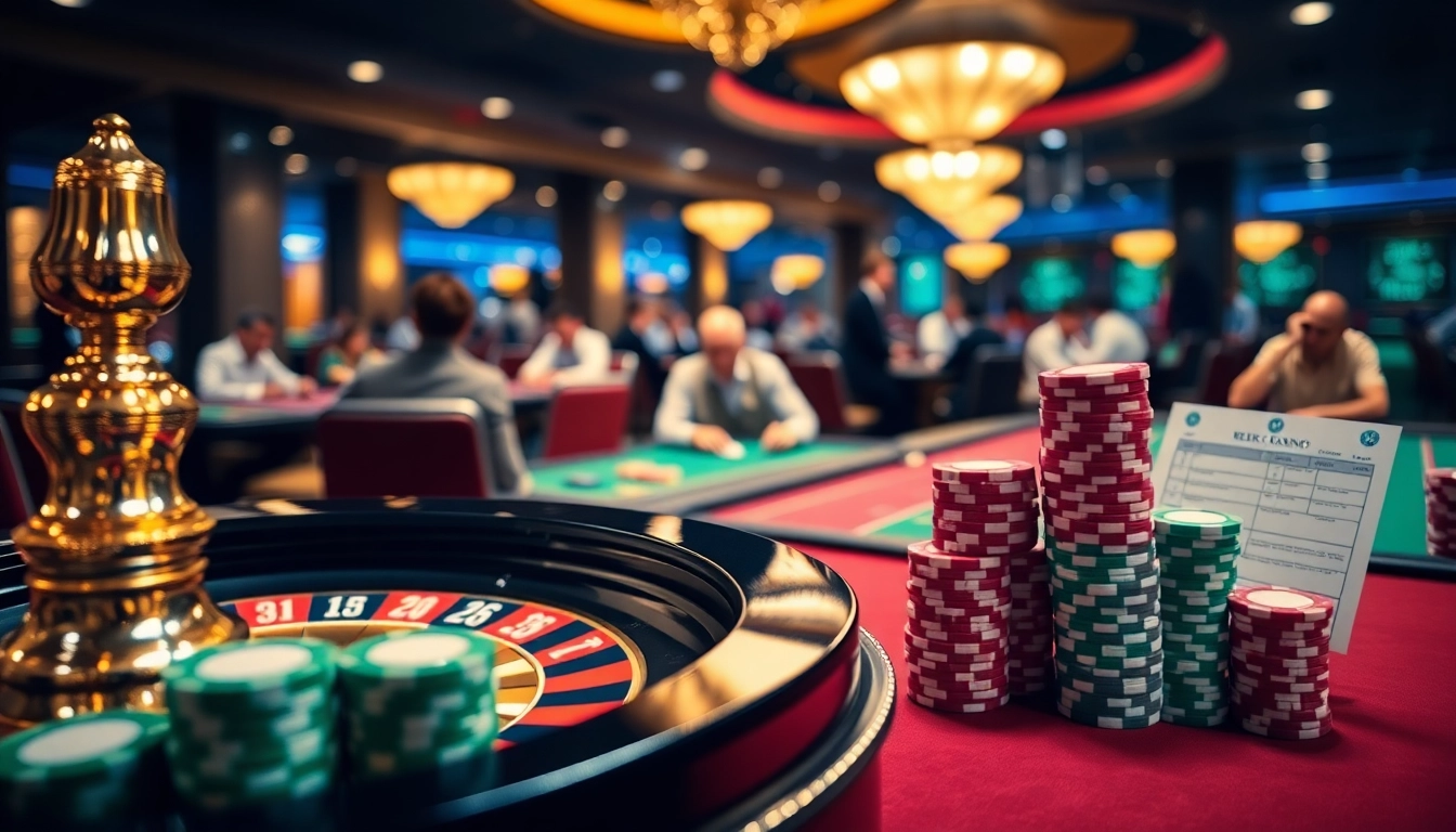 Bet88 enthusiasts engaging with luxurious casino elements and vibrant roulette for an exceptional gaming experience.