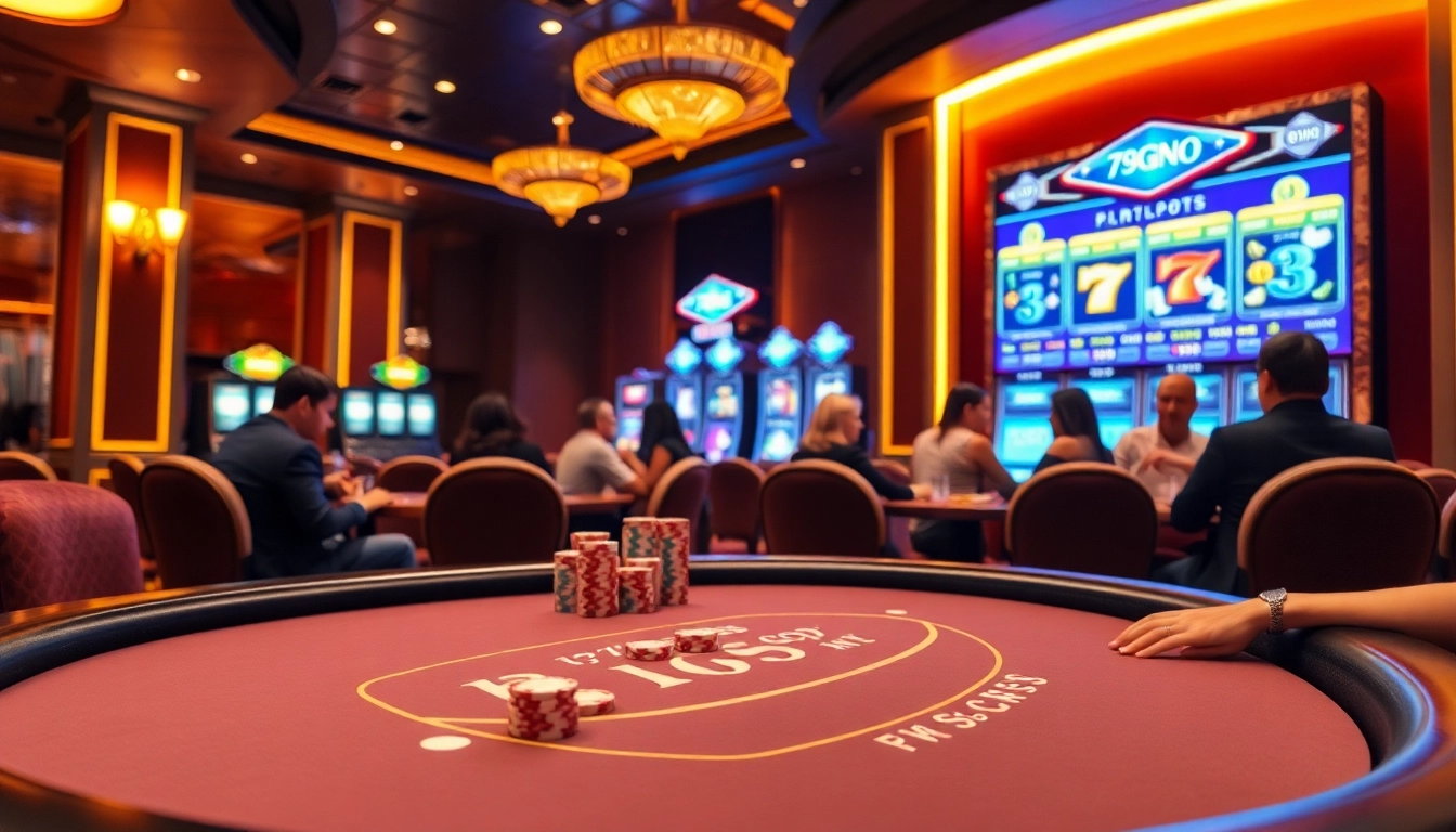 Playing poker at the 789club with vibrant chips and a luxurious casino atmosphere.
