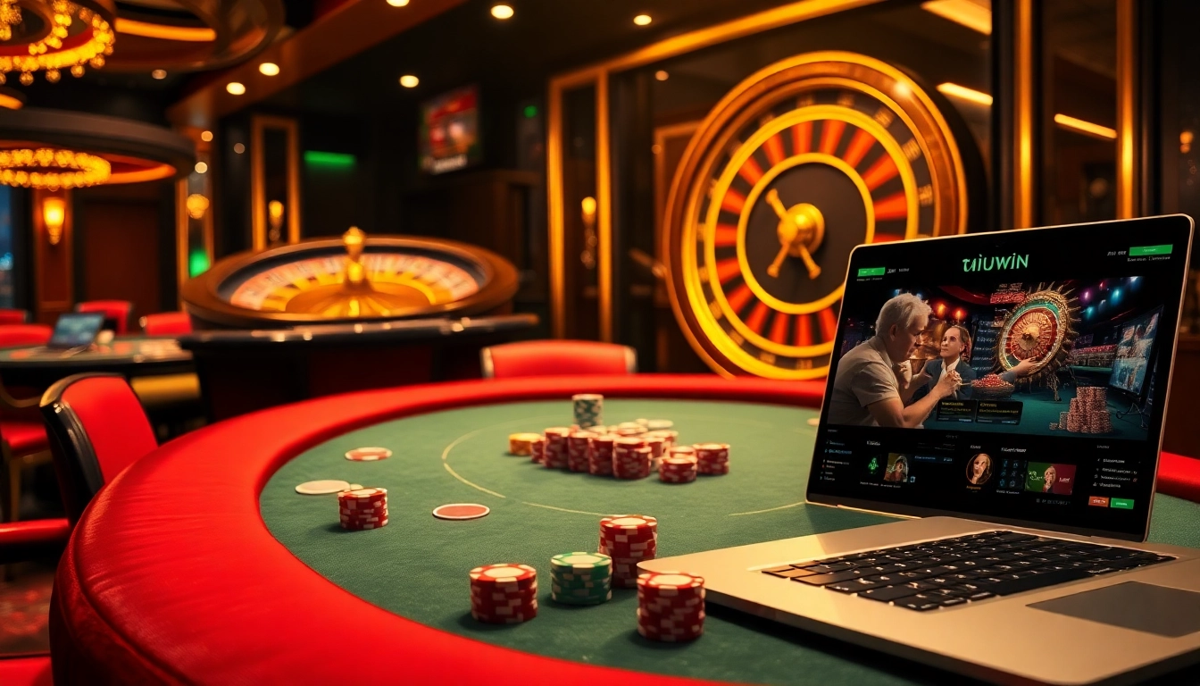 Experience excitement at the casino with tải sunwin integrated into vibrant gaming scenes.