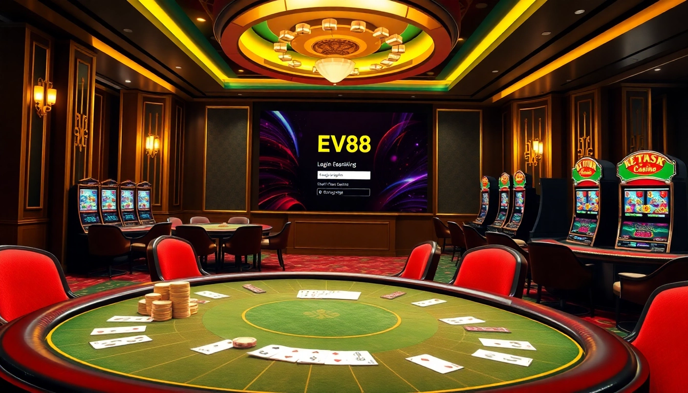 Bet on excitement at EV88 đăng nhập with modern casino tables and vibrant games.