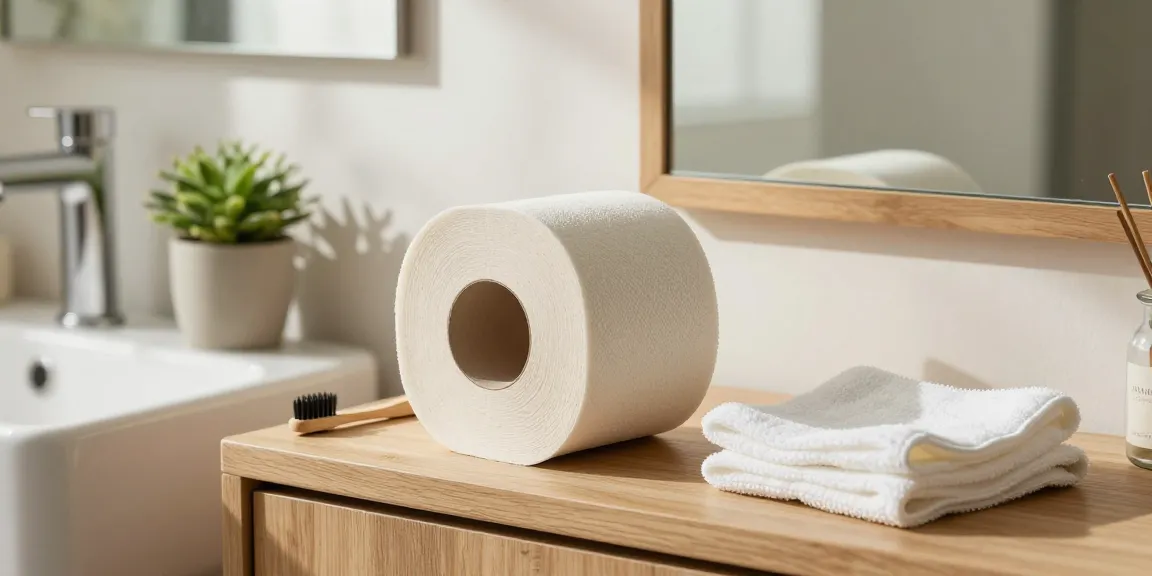 Bamboo Loo Roll showcased in a sustainable bathroom setting with green plants and eco-friendly accessories.