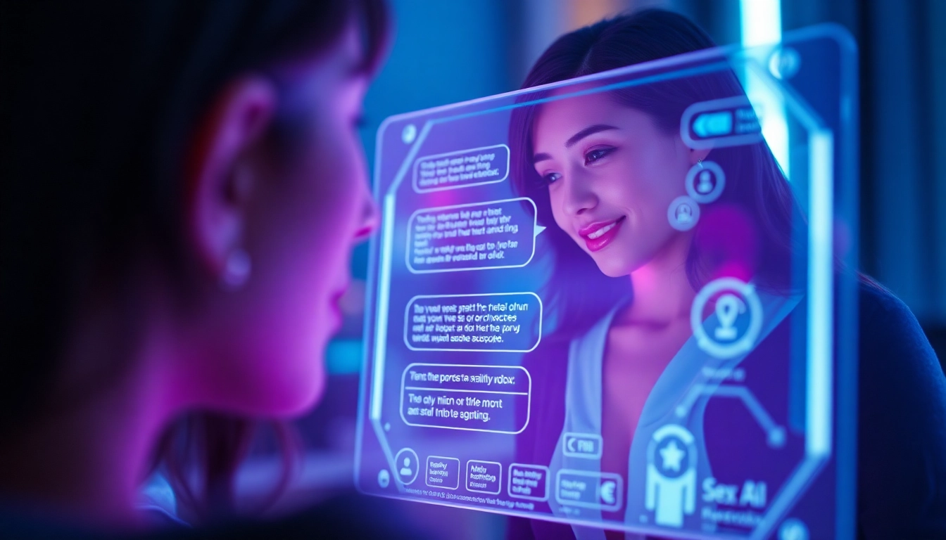 Engaging virtual assistant interface showcasing sex ai technology in an intimate setting.