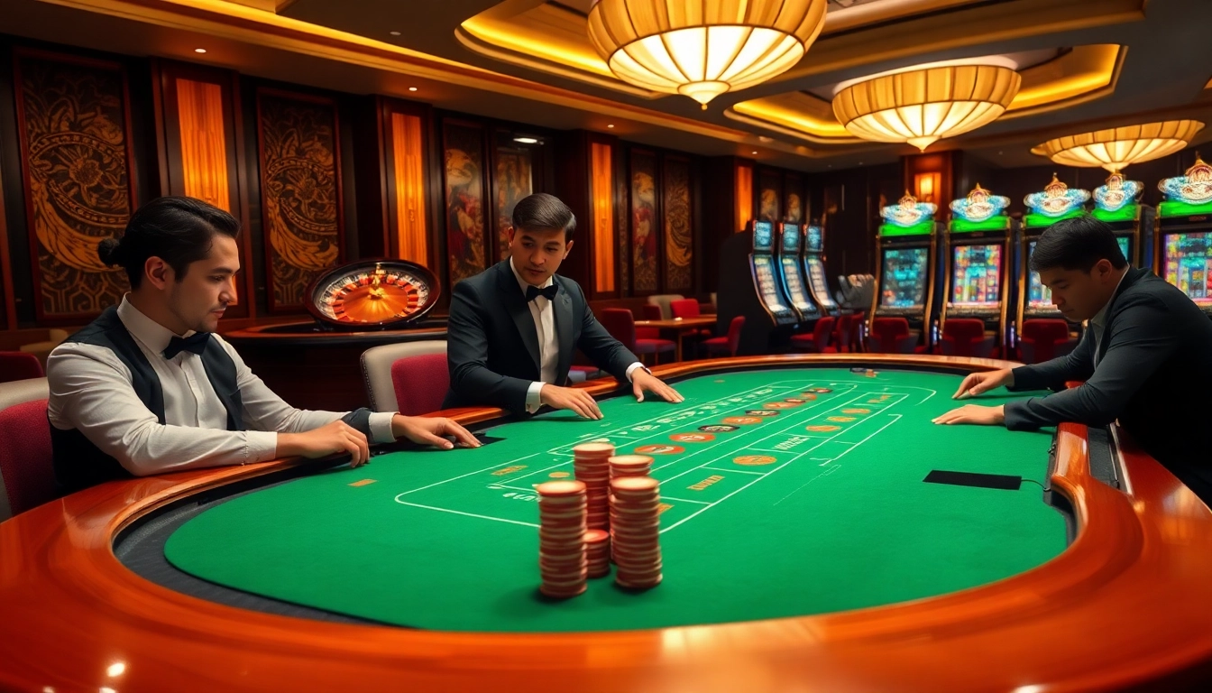 Experience thrilling gameplay at hay88.deal with professional gamblers at a luxurious casino table.