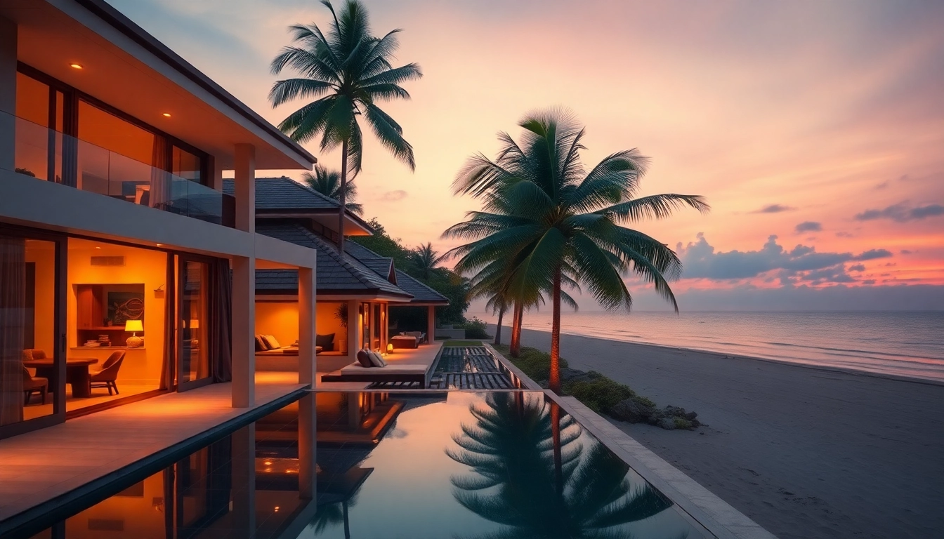 Relaxing space in a beachfront villa for effective Villa property management.