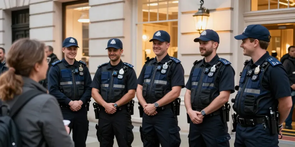 Security Guards from a trusted local company ensuring safety during an event in London
