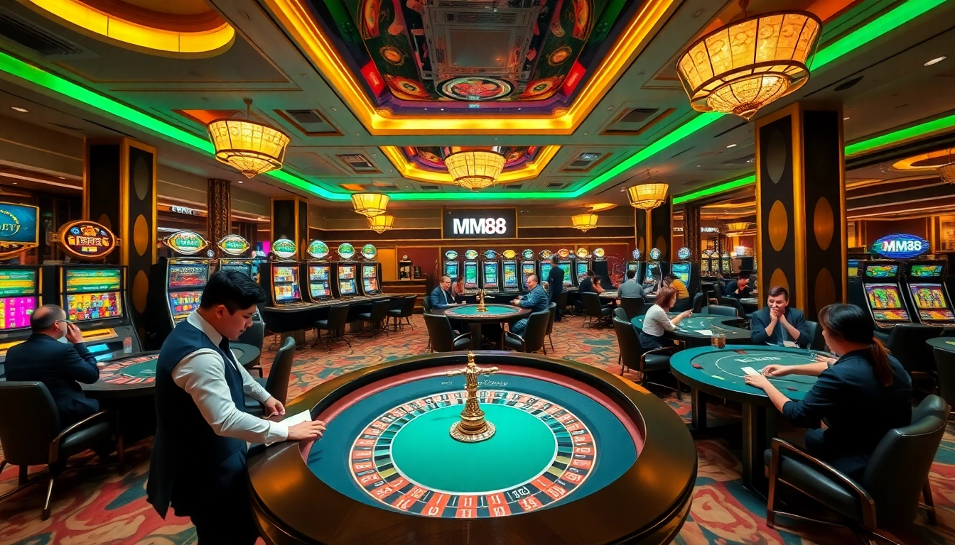 Experience the excitement of MM88 casino gaming with vibrant tables and engaging players.