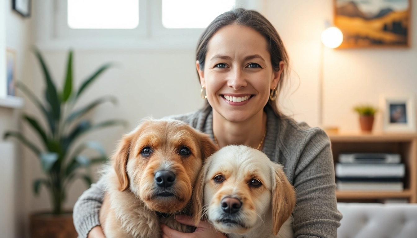 Engaging therapy session with a clinical psychologist Sydney and therapy dog creating a supportive environment.
