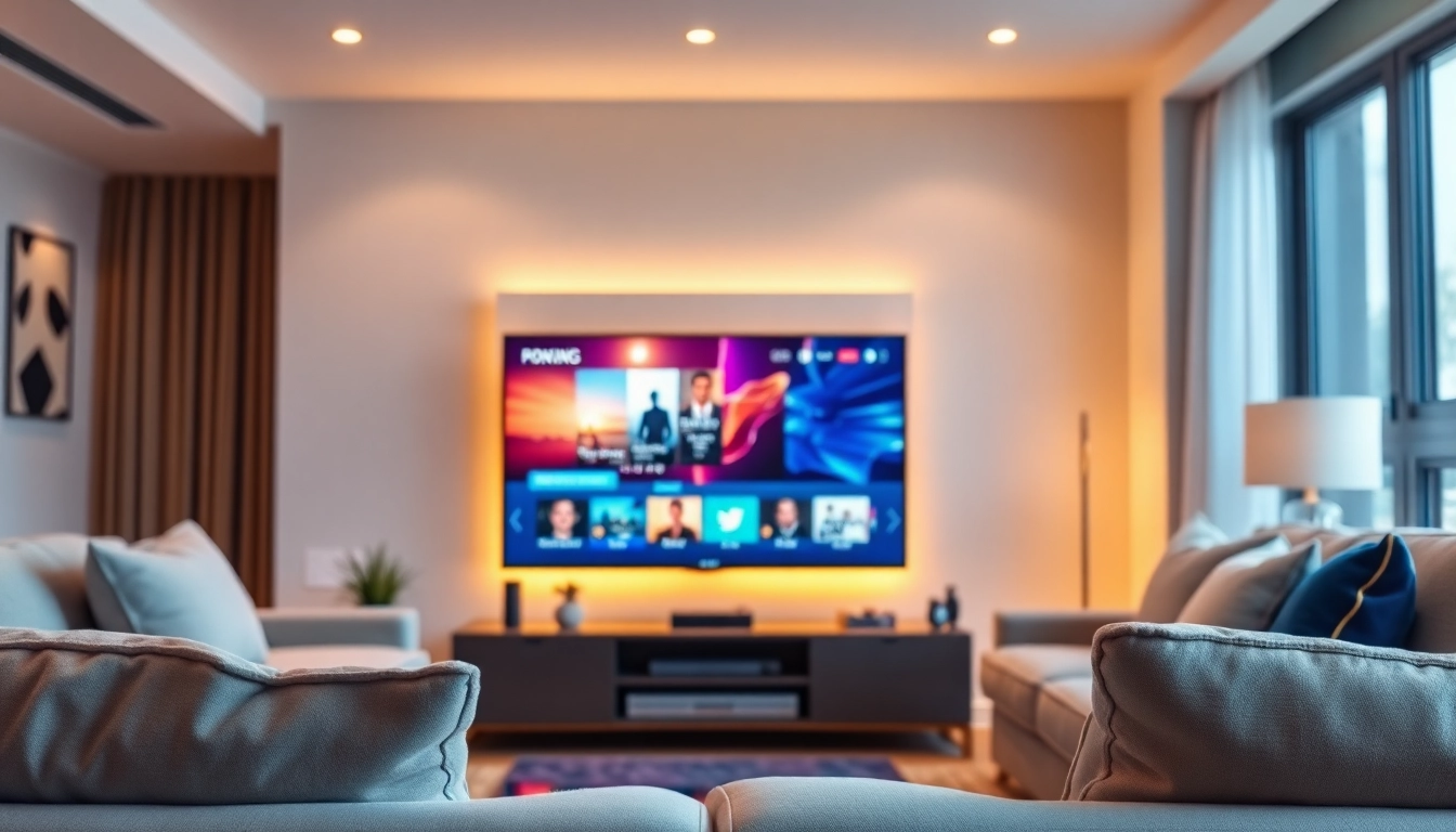 Experience seamless entertainment with the captivating iron iptv streaming setup in a modern living room.