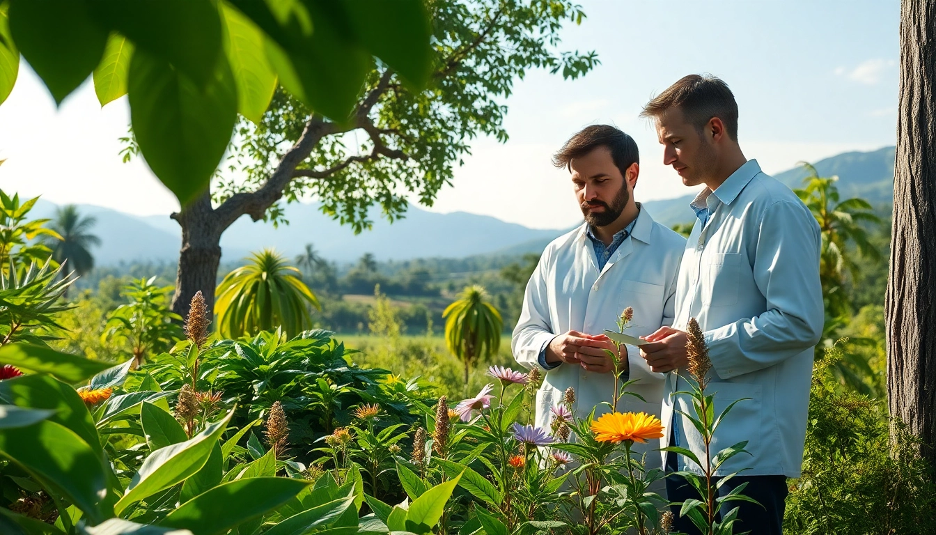 Learn how to get dmt naturally in a vibrant botanical setting with researchers.