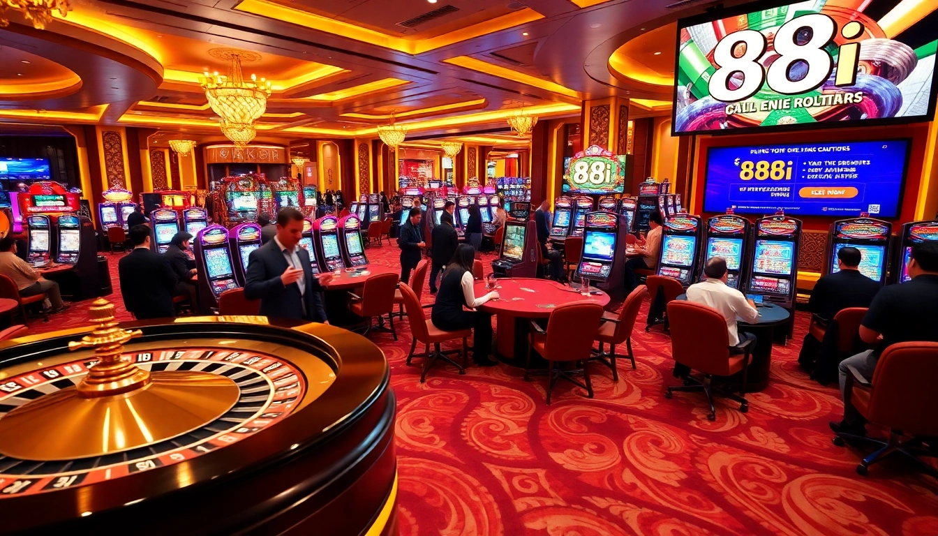 Engaged players enjoy the excitement of the 88i game at a vibrant casino atmosphere.
