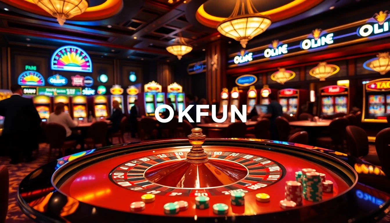Experience thrilling gameplay at OKFUN casino with vibrant tables and lively players.