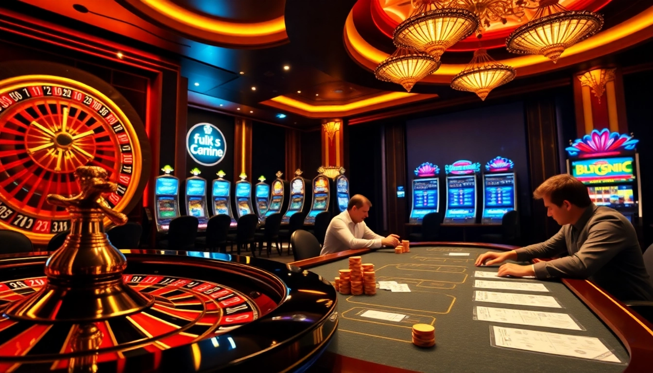 Experience thrilling casino action at f168.news with vibrant slot machines and engaging poker tables.