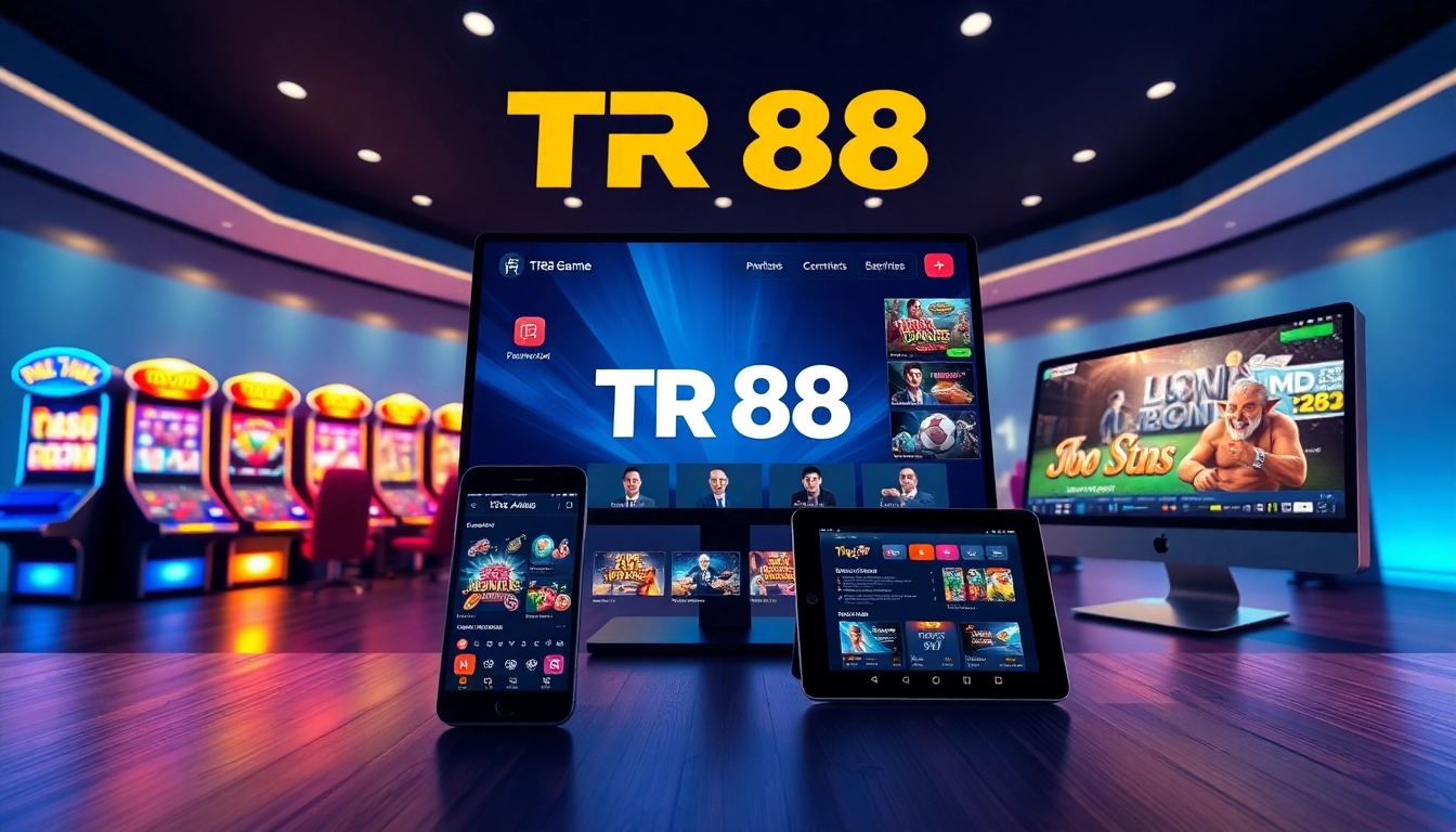 Engaging interface of TR 88 showcasing diverse online gaming options, highlighting excitement and luxury.