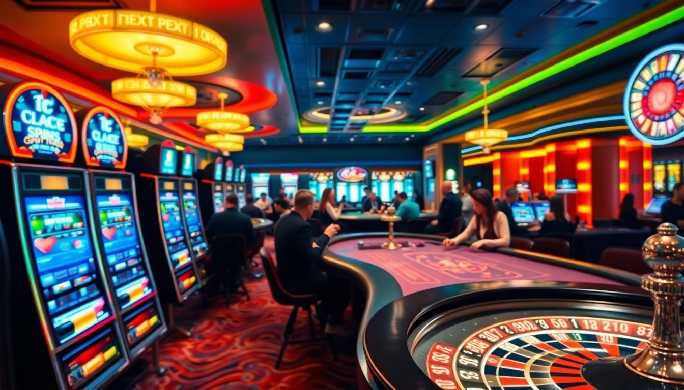Exciting gaming action at https://99win1.us.com/ in a luxurious casino atmosphere.