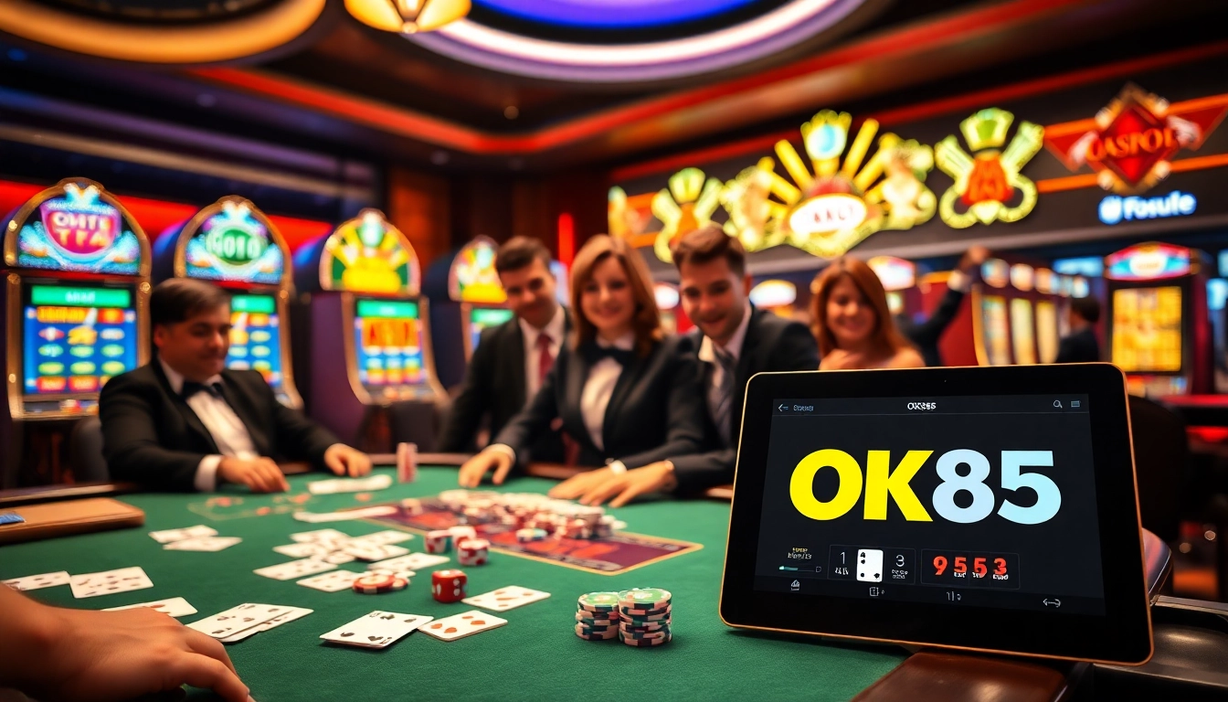 Experience excitement at OK365 with vibrant casino games and engaging table action.