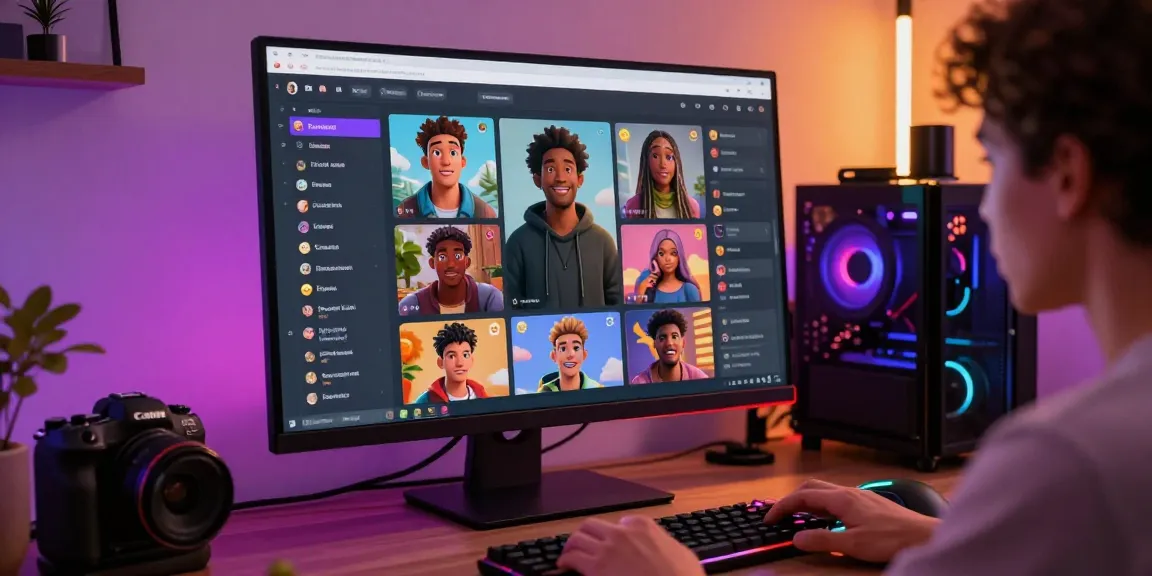 Engaging NSFW AI chat interface with animated avatars in a stylish modern home office.
