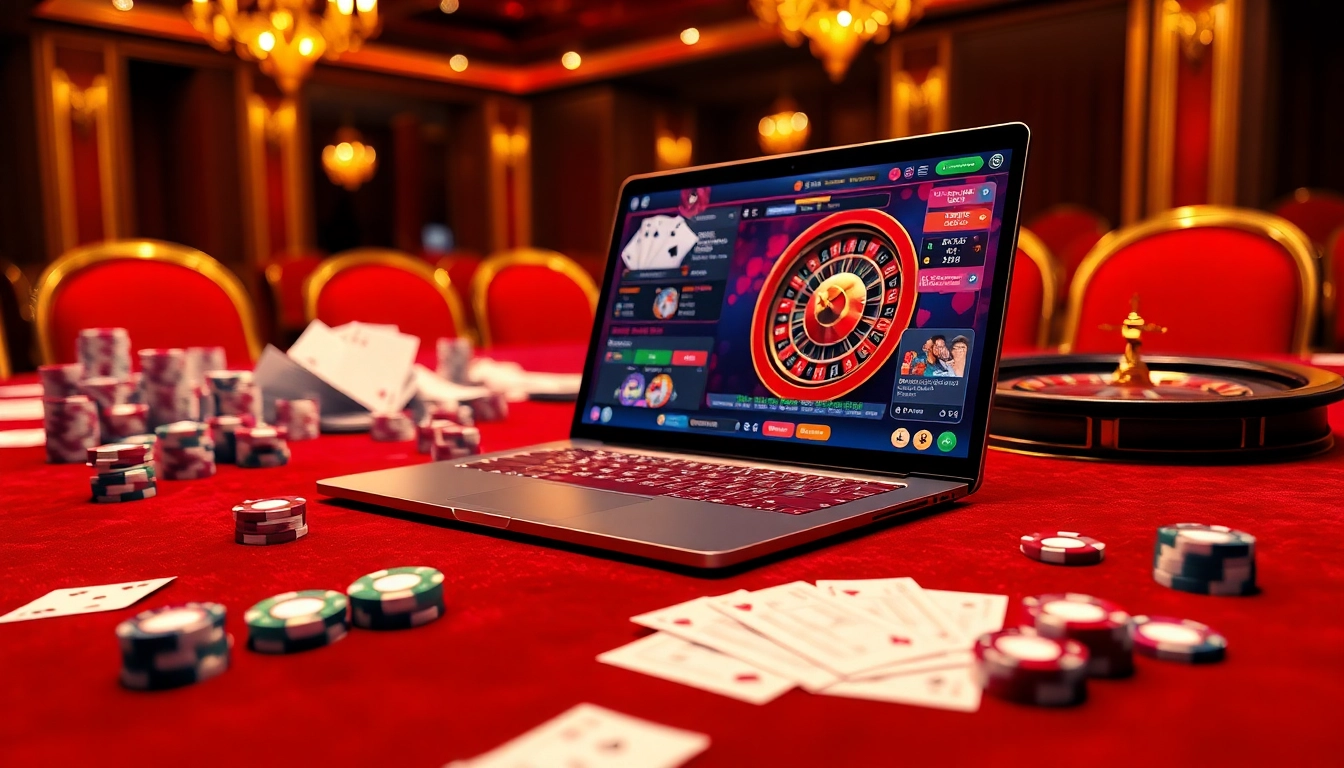 Experience excitement with 733bet Login, featuring vibrant casino elements like chips and cards.