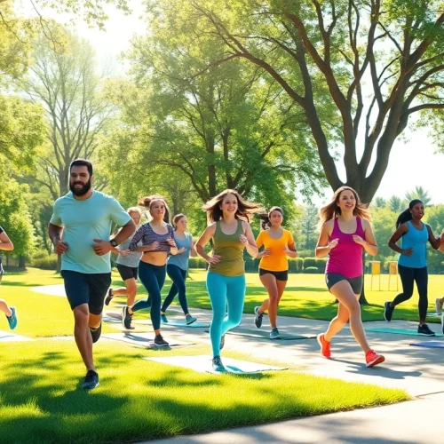 Individuals engaging in various weight loss activities outdoors showcasing fitness and motivation.