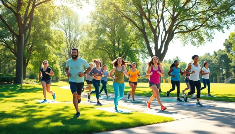 Individuals engaging in various weight loss activities outdoors showcasing fitness and motivation.