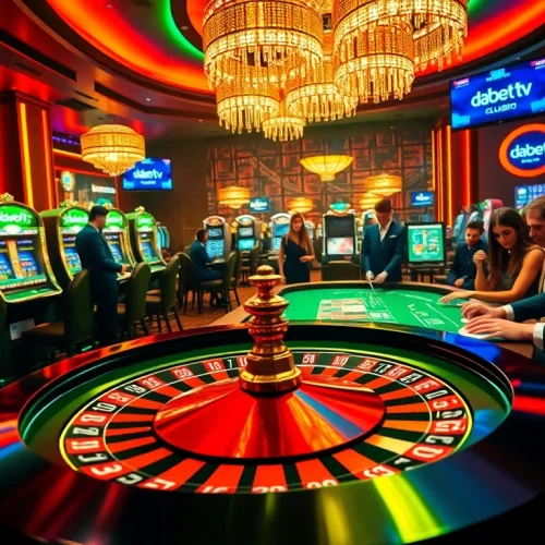 Dabet tv offers thrilling live gambling experiences with rich casino settings featuring roulette and poker.