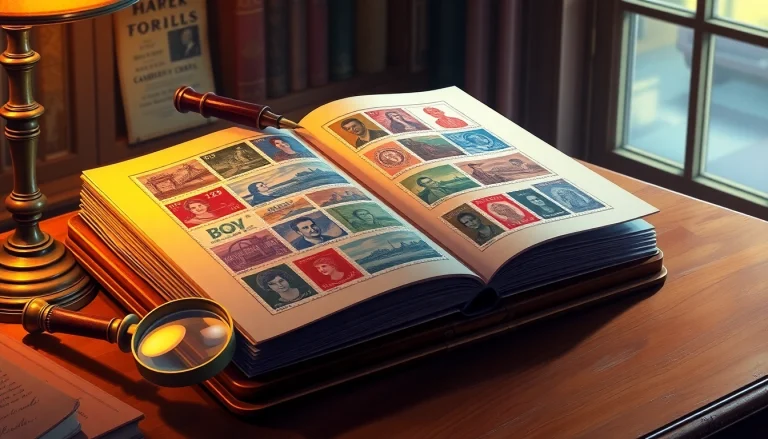 Discover stunning royal mail stamps displayed artfully in a vintage album.