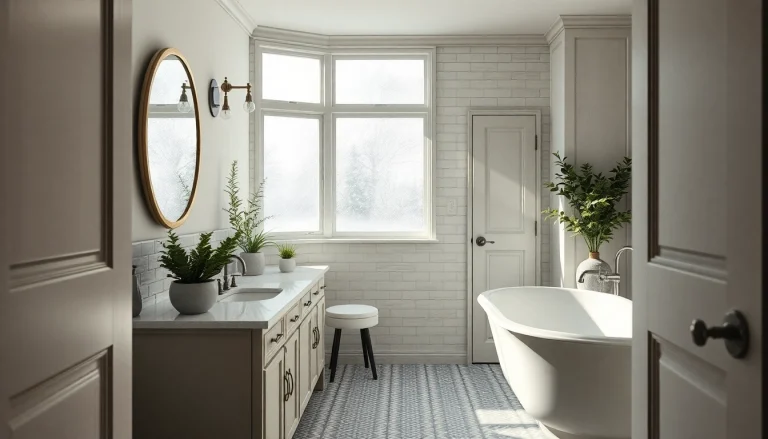 Transform your bathroom with a stunning remodel featuring a freestanding tub and elegant double vanity.