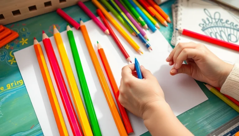 Child holding an easy grip pencil, illustrating its ergonomic design for comfortable writing.