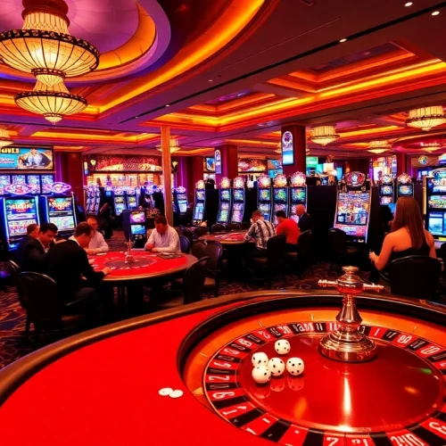 Dynamic casino scene with players at KJC AC 2, showcasing poker chips and roulette.