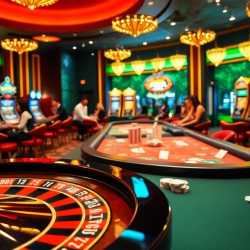 Interactive casino excitement at https://impactxoft.com with poker players and a shining roulette wheel.