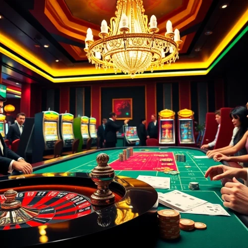 Experience the thrill of winning at https://dn88top.com/ with an exciting casino atmosphere featuring roulette and poker tables.
