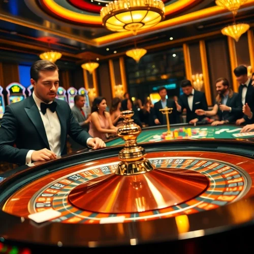 Exciting roulette action at https://rr88csn.com/ with players and vibrant casino elements.
