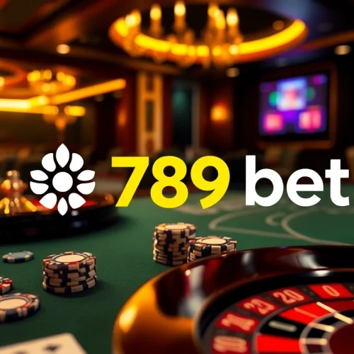 Engaging gambling scene at a high-end casino table with 789 bet branding.