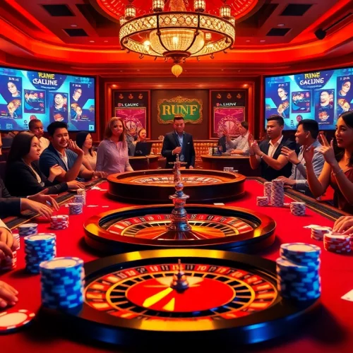 Experience the thrill of gambling at https://king88b.us.com/ with vibrant poker chips and roulette wheels.