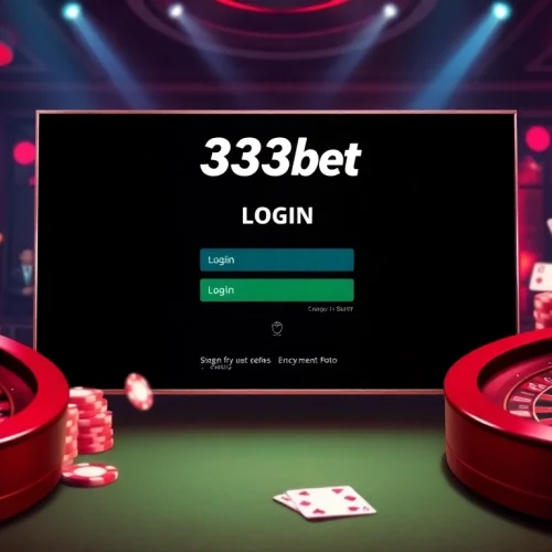 333bet Login interface with engaging casino visuals to enhance user experience.