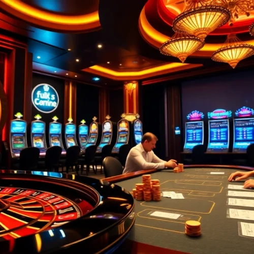 Experience thrilling casino action at f168.news with vibrant slot machines and engaging poker tables.