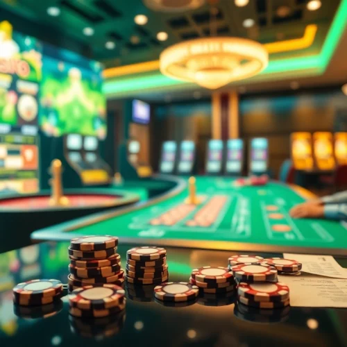 Experience the excitement of online gambling at 12bet with engaging casino tables and vibrant gaming visuals.